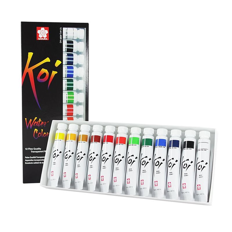 SAKURA - Acuarela en Tubo Sakura Koi Water Colors 12ml (12 colores)