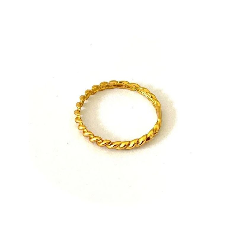 GOIA - Anillo Unisex Retorcido Grueso Gold