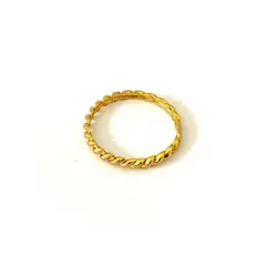 GOIA - Anillo Unisex Retorcido Grueso Gold