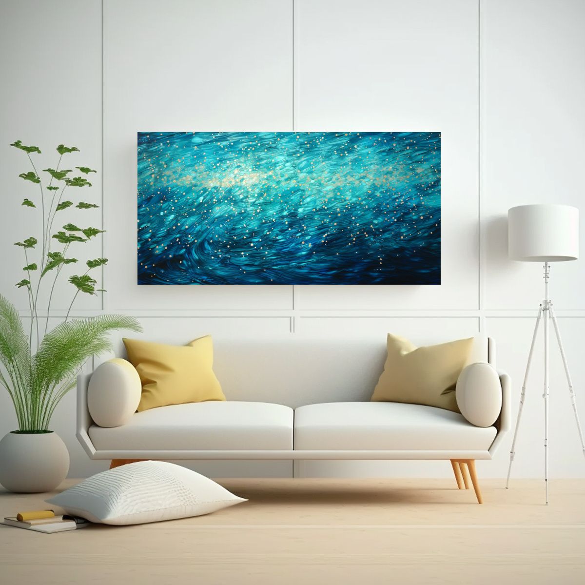 GENERICO - Lienzo De Tela Naturaleza Viva Estilo Puntillismo 100x50 Cm