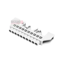 GENERICO - Barra Repartidora Riel Din 10 Conexiones Aislada Blanco