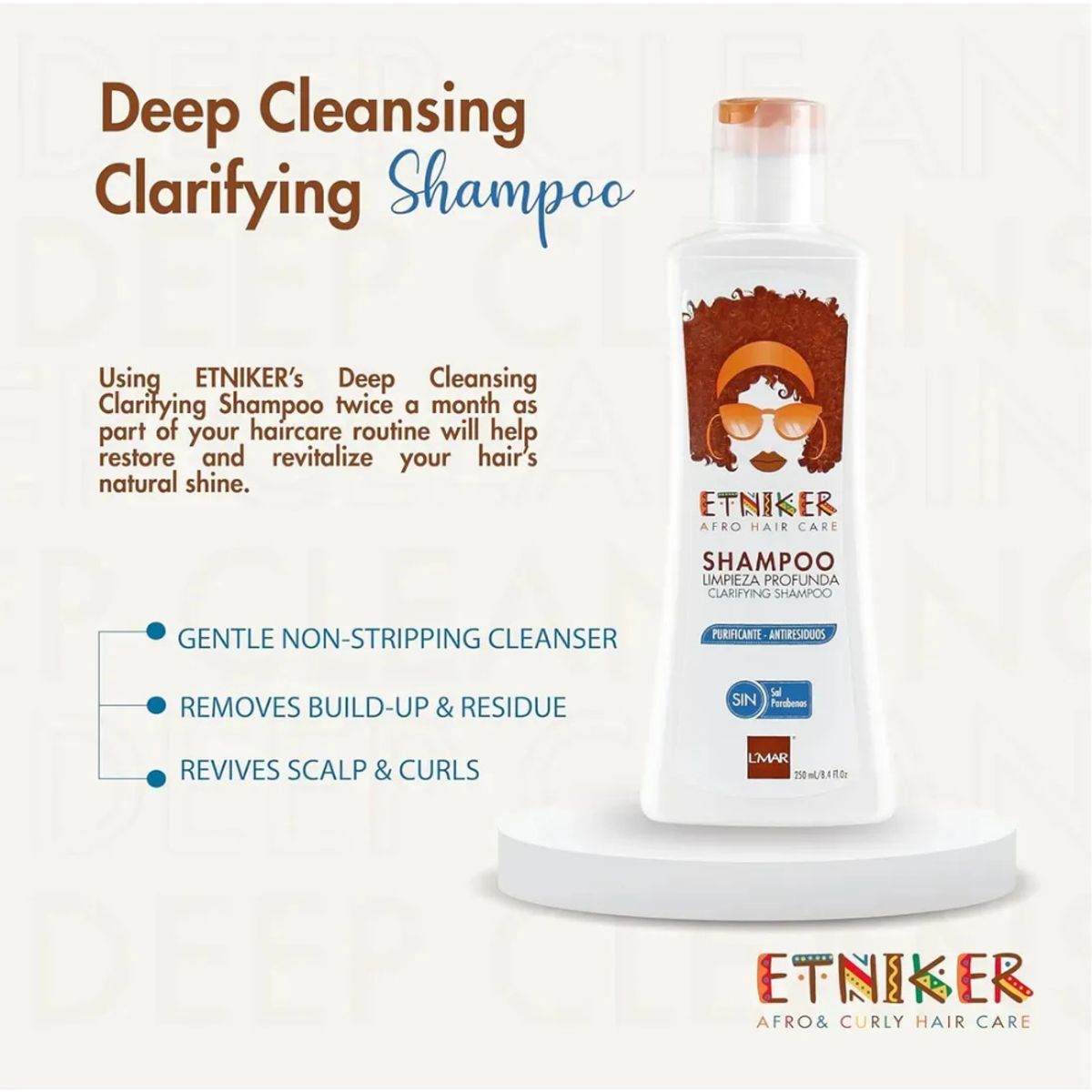 ETNIKER - Shampoo Limpieza Profunda Antiresiduos Etniker 250ml
