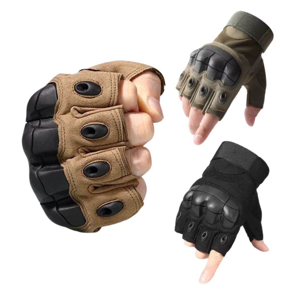 EKOL TACTICA MILITAR - Guante Corto Táctico Militar Moto Bicicleta Airsoft