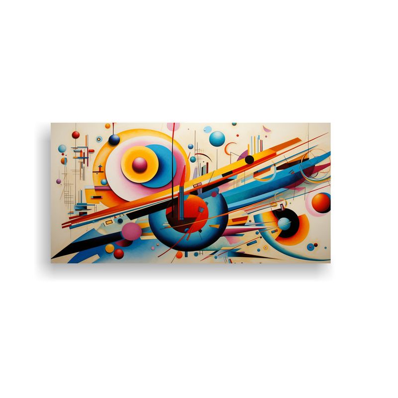 GENERICO - Pintura Abstracta Estilo Kandinsky Para 60x30 Cm