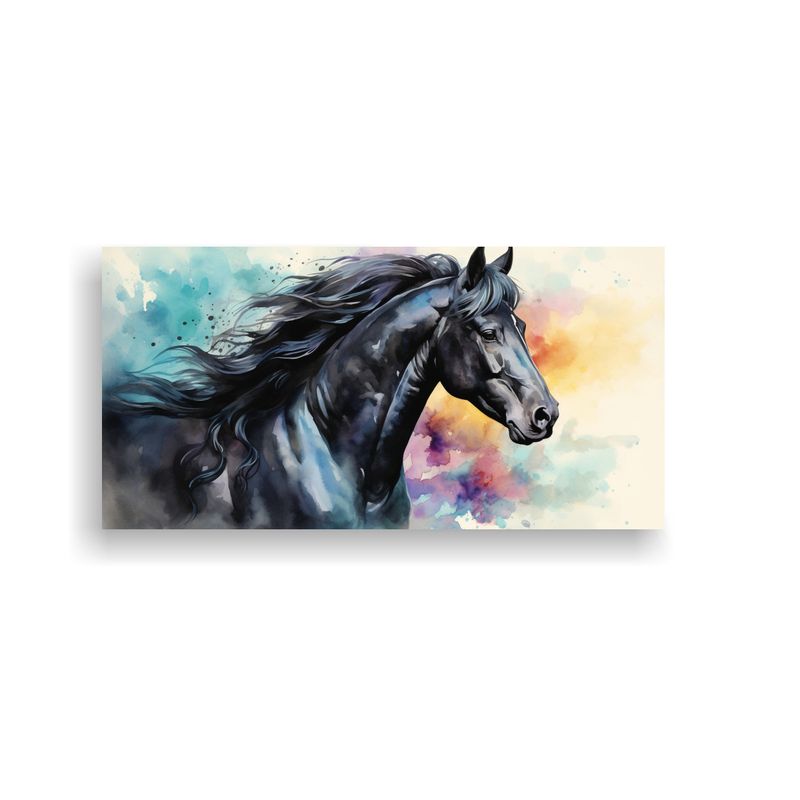 GENERICO - Pintura Creativa De Un Caballo Frisón En 60x30 Cm