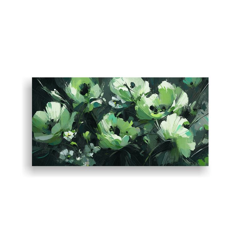 GENERICO - Tema Para Oficina Pintura De Flores En Lienzo 80x40 Cm