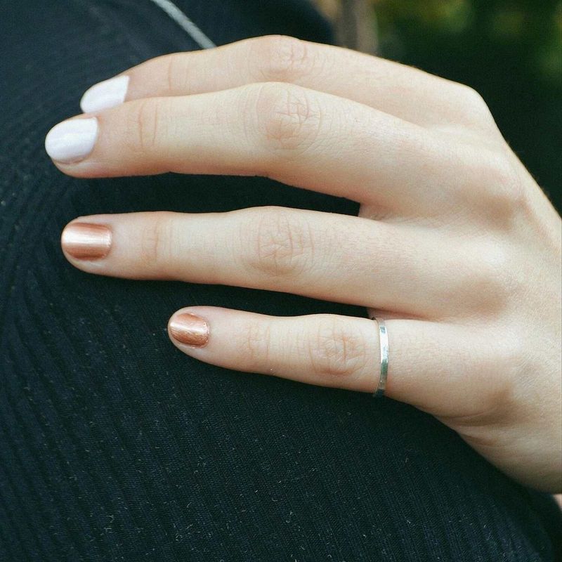 GOIA - Anillo Unisex Midi Liso Ajustable plata