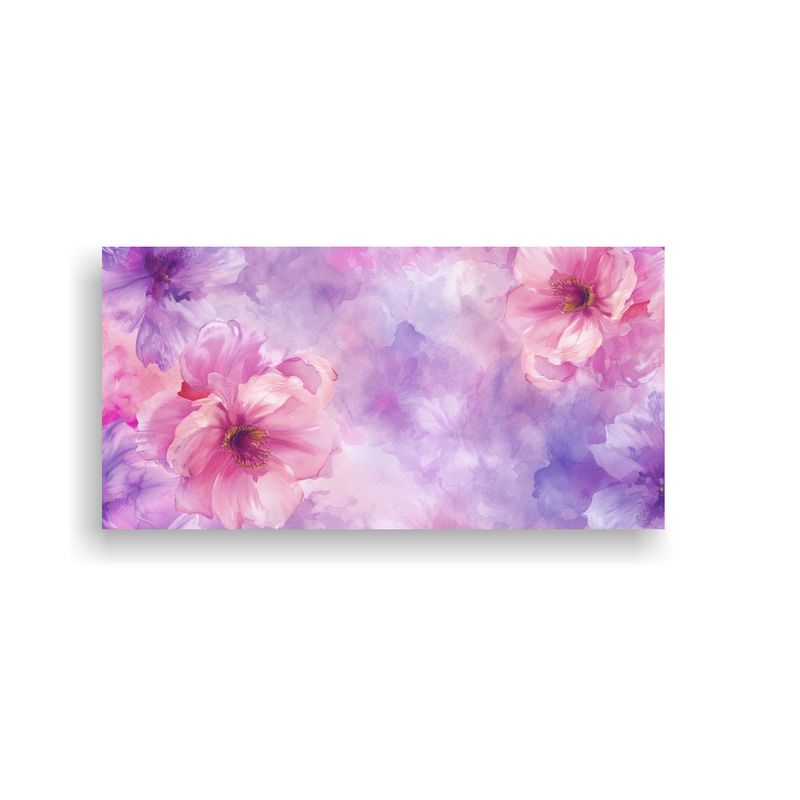 GENERICO - Pinturas Decorativas De Flores Frescas En Rosa Y 100x50 Cm