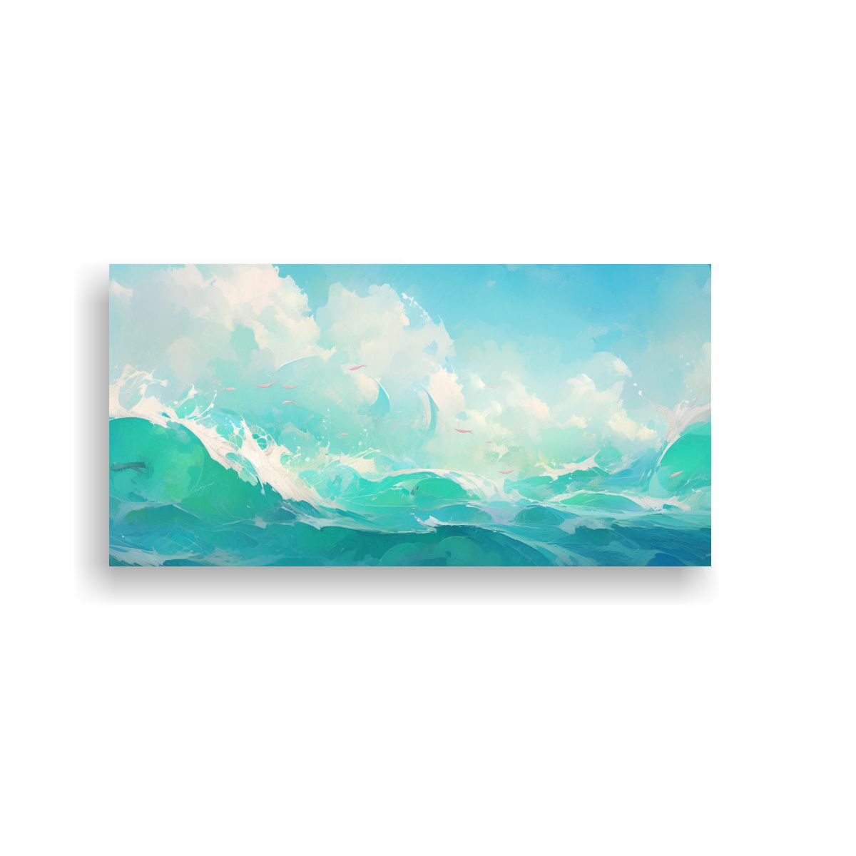 GENERICO - Cuadro Abstracto De Alta Calidad Adorno Cielo Y 80x40 Cm