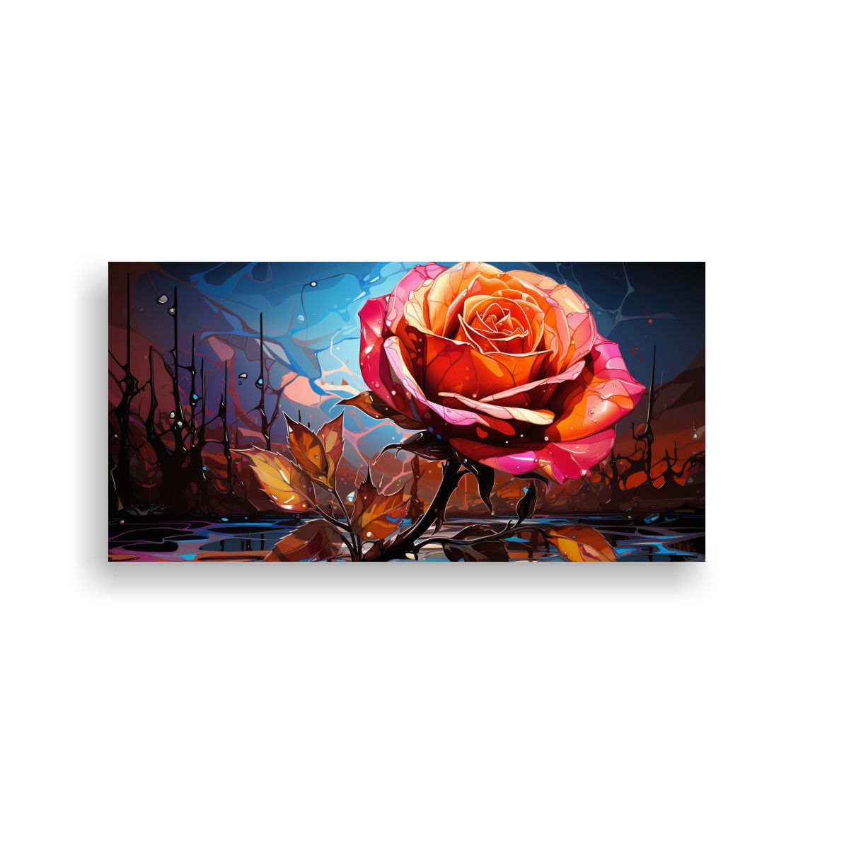 GENERICO - Pintura Decorativa De Salón En Bastidor De Alta 80x40 Cm