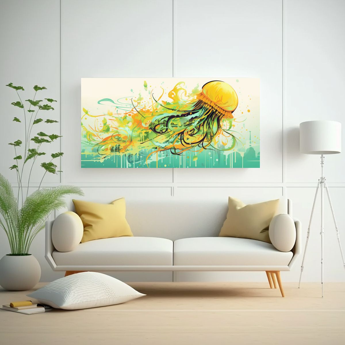 GENERICO - Pintura Vanguardia Clásica Medusa En Colores 100x50 Cm