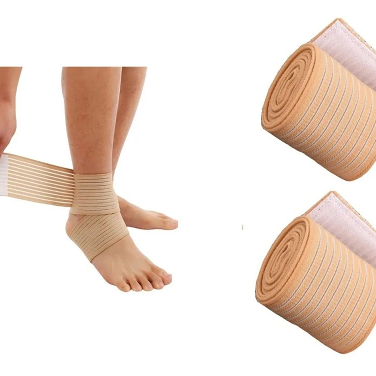 GENERICO - X2 Venda Elasticas Tobillera Ortopedica Compresion Talonera