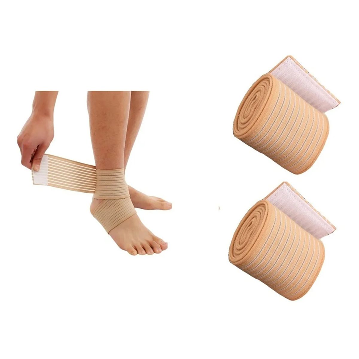 GENERICO - X2 Venda Elasticas Tobillera Ortopedica Compresion Talonera