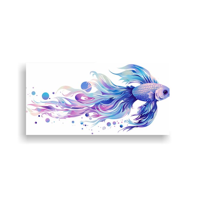 GENERICO - Pintura Decorativa En Relieve De Peces De Acuario 60x30 Cm