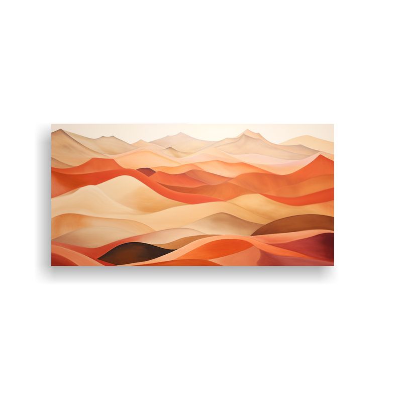 GENERICO - Paisaje Desierto Sereno En Cuadro Horizontal 80x40 Cm