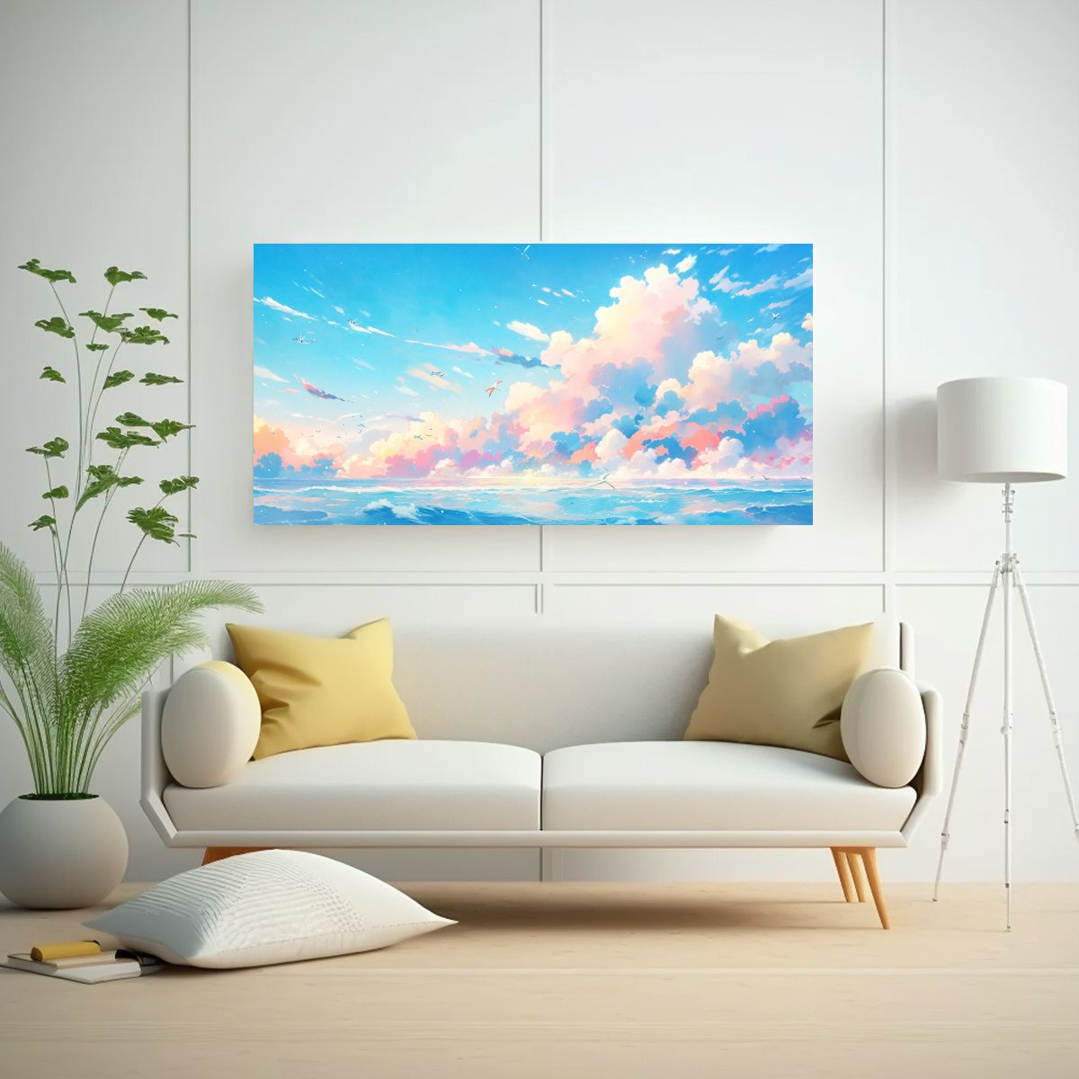 GENERICO - Pinturas Decorativas De Concepto Esquema Cielo Y 80x40 Cm