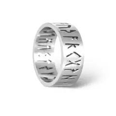 GOIA - Anillo Unisex Runas de Acero Inoxidable