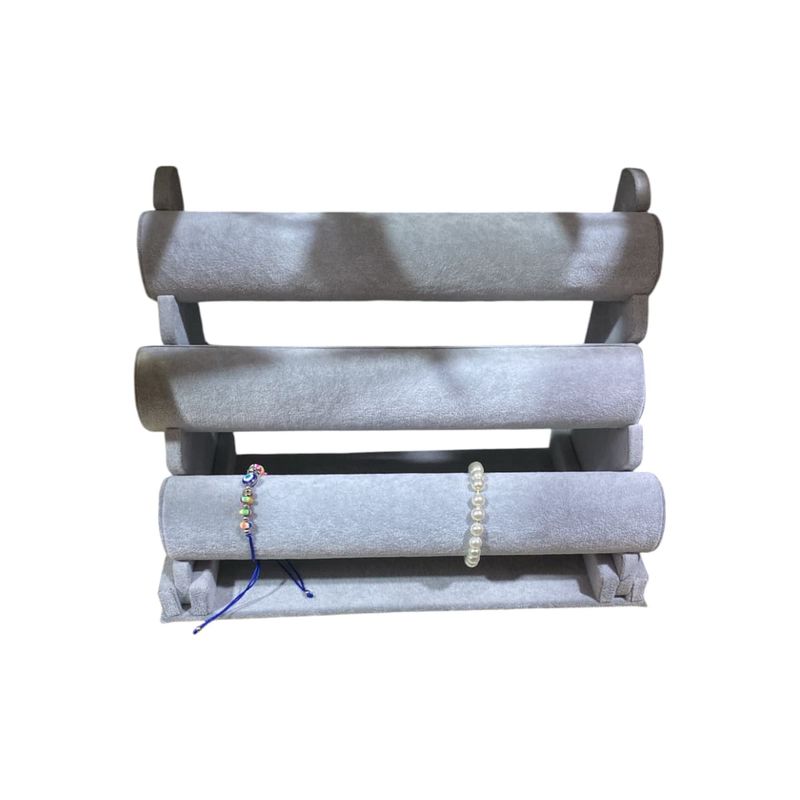 GENERICO - Estante Exhibidor Joyeria Elegante Gris Gms