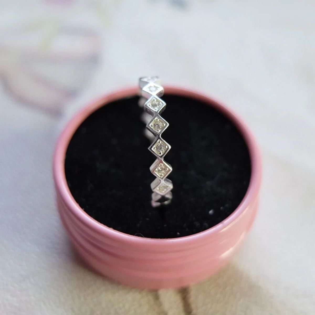 GOIA - Anillo para Mujer Rombos 2.0 Plata