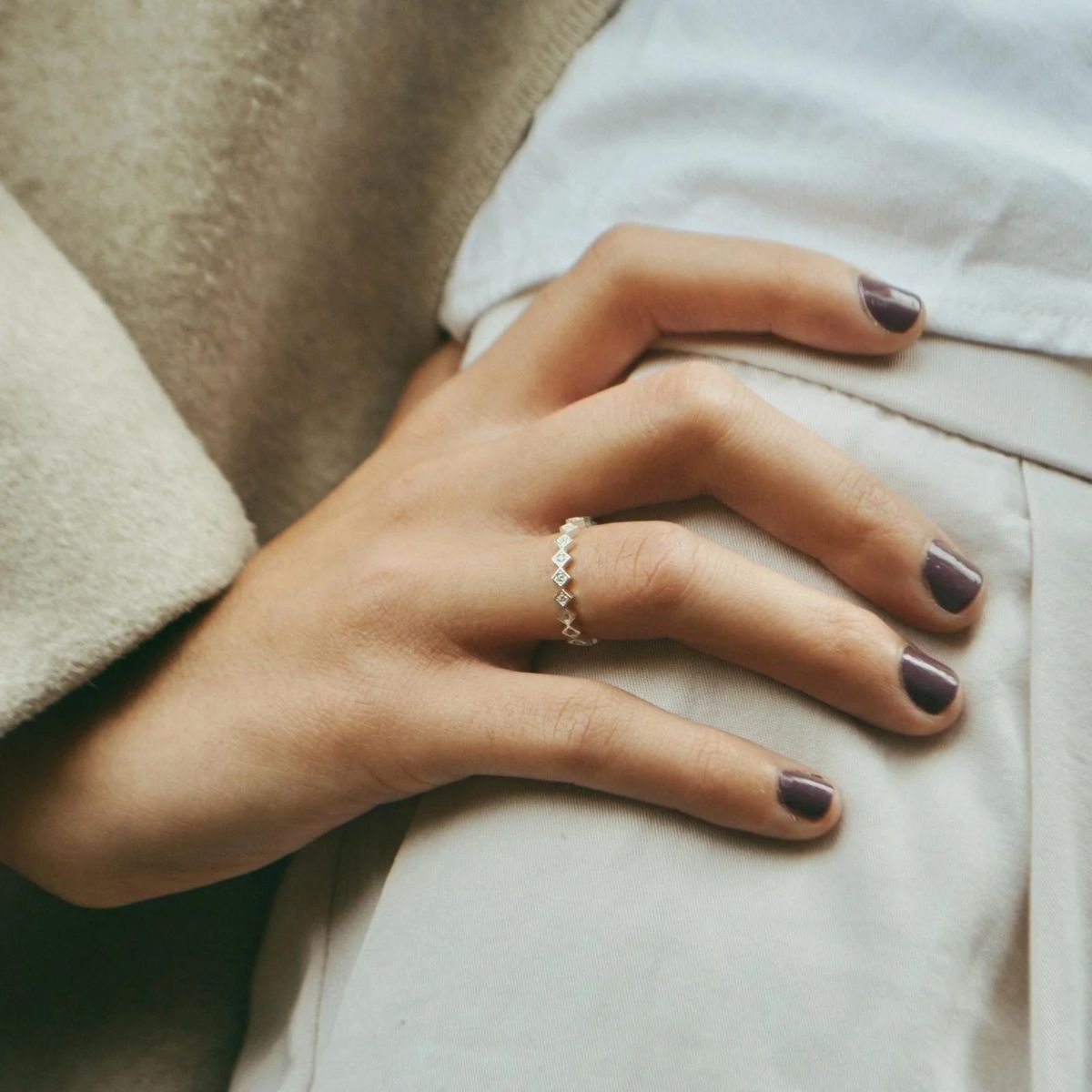 GOIA - Anillo para Mujer Rombos 2.0 Plata