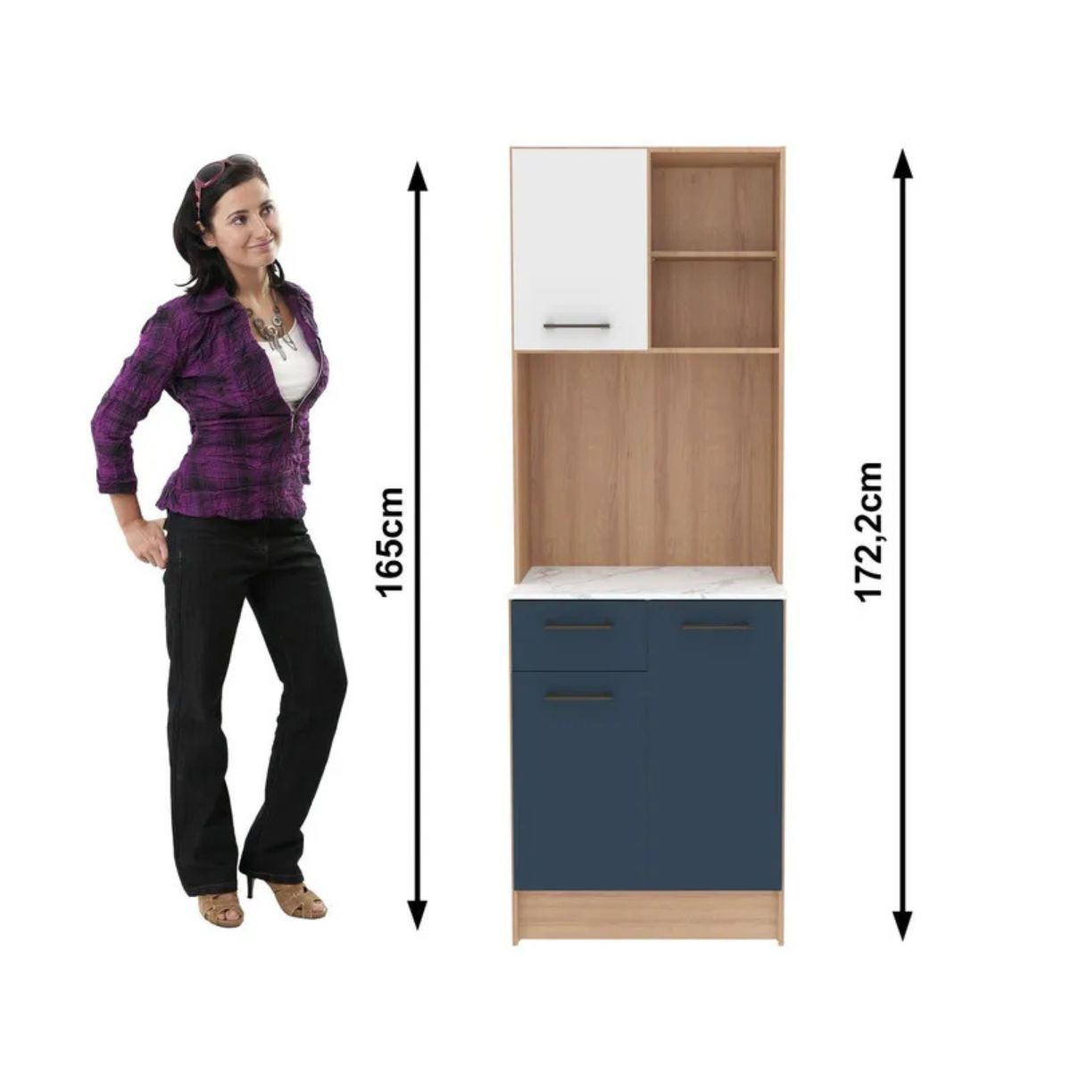 TECNOMOBILI - Mueble de cocina 3 puertas + 1 Cajón Tecnomobili