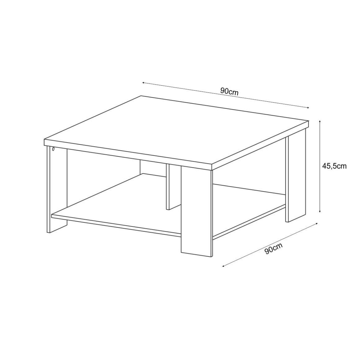 TECNOMOBILI - Mesa de centro nogal MC2221 Tecnomobili