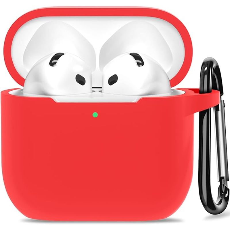 GENERICO - Funda Silicona Para Airpods 4 Rojo