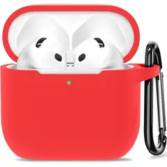 GENERICO - Funda Silicona Para Airpods 4 Rojo