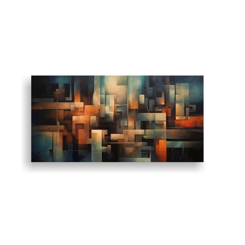 GENERICO - Pinturas Abstractas Neorrealistas De Colores En 100x50 Cm