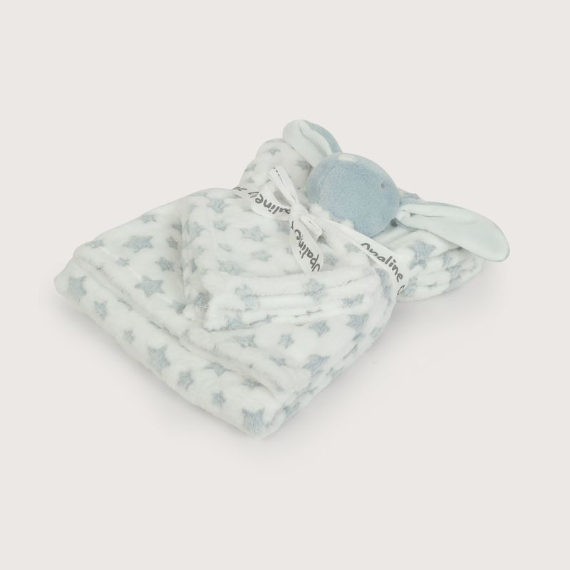 OPALINE - Manta de bebe azul 40637