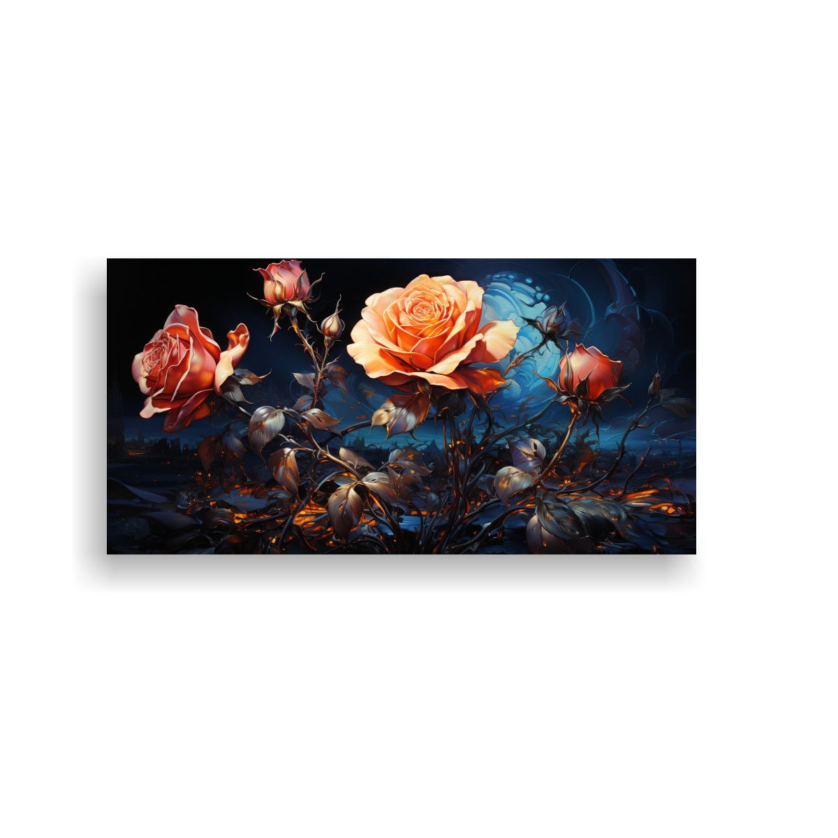 GENERICO - Cuadro Decorativo Estilo Rose Van Gogh Riqueza 100x50 Cm