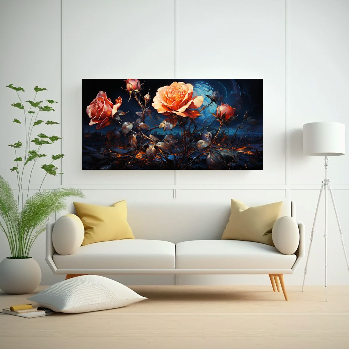 GENERICO - Cuadro Decorativo Estilo Rose Van Gogh Riqueza 100x50 Cm