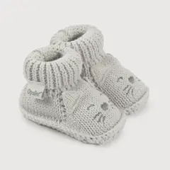OPALINE - Pantufla bebé tejida gris de niño 40645 Talla única