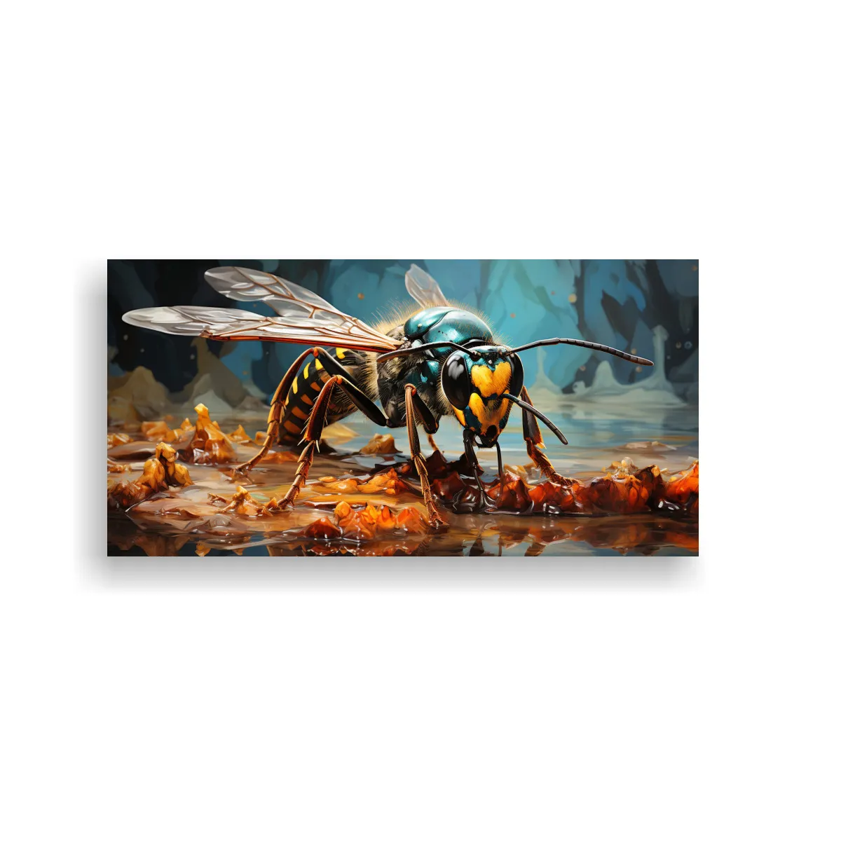 GENERICO - Pintura De Pared Estilo Clásico Con Colorida 60x30 Cm