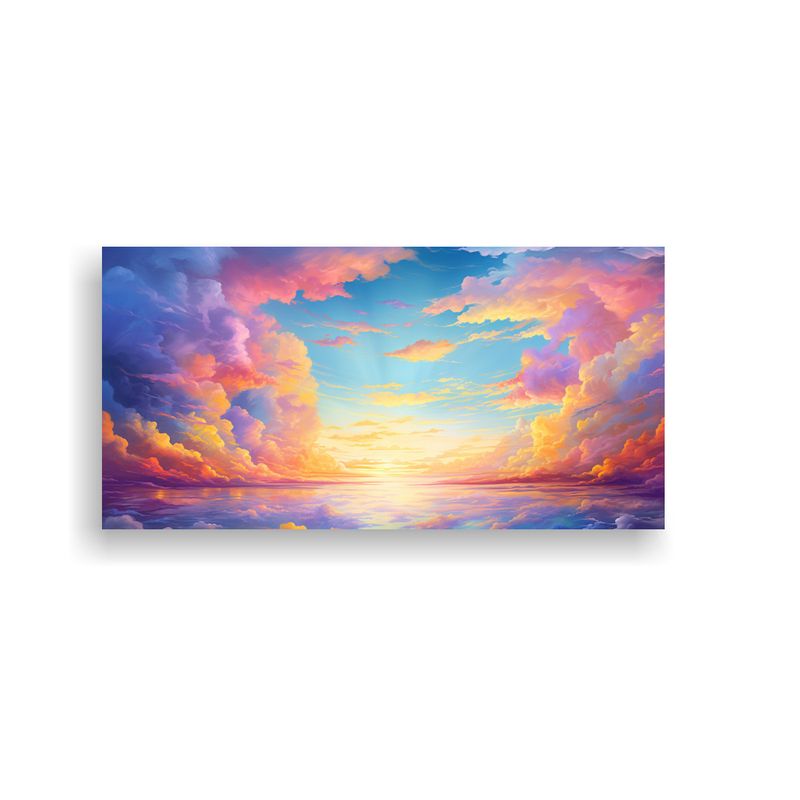 GENERICO - Cuadro Decorativo De Tela En Bastidor Amanecer Y 80x40 Cm
