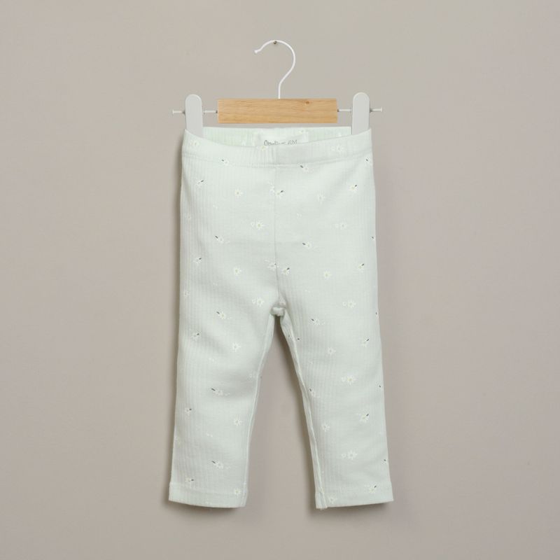 OPALINE - Calza de rib verde de niña 40547
