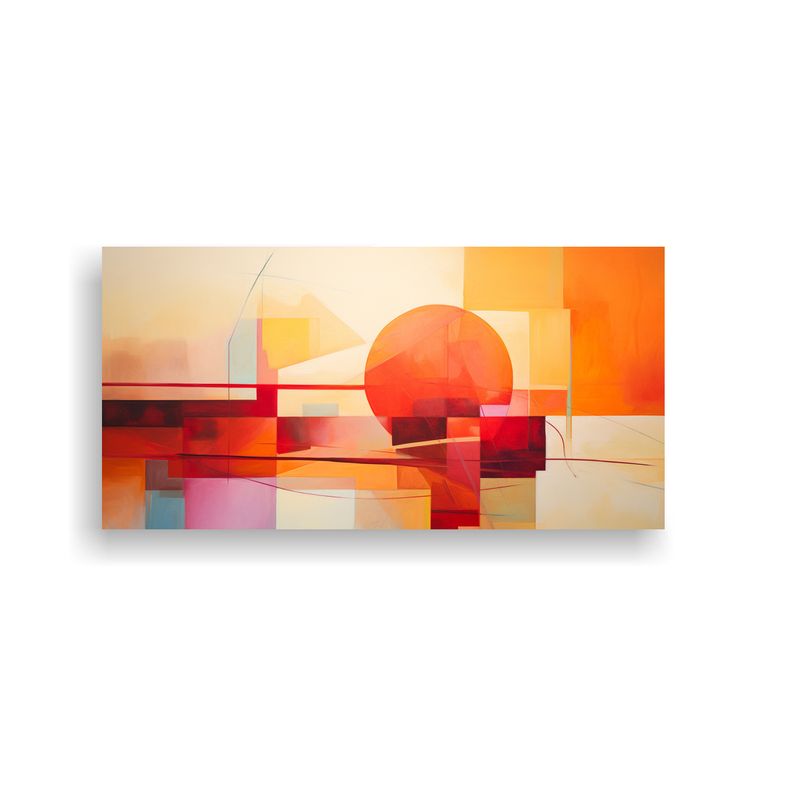 GENERICO - Cuadro Moderno Inspiración Esencia Abstracta De 100x50 Cm