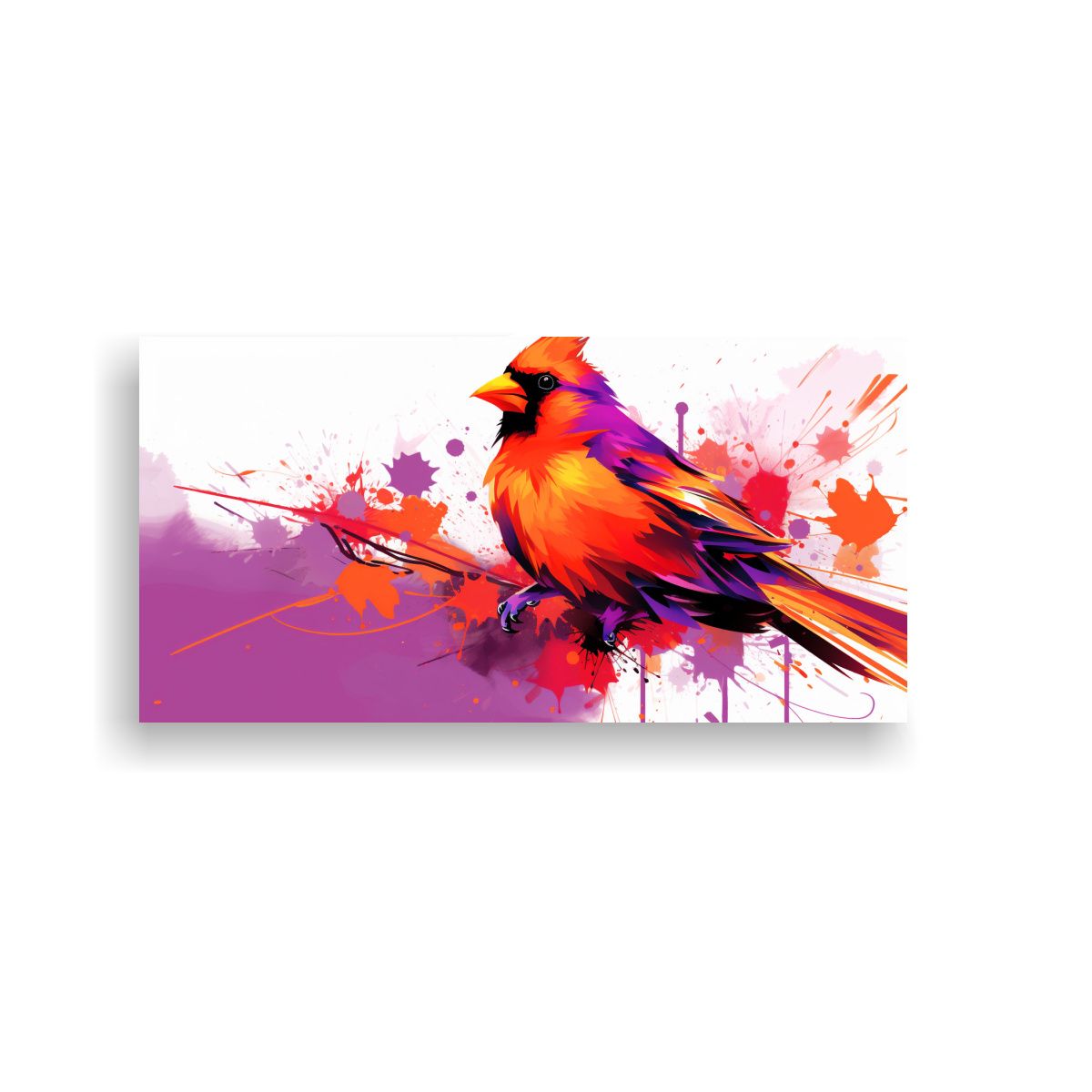 GENERICO - Cuadro Equilibrio Visual Cardenal En Púrpura Y 60x30 Cm