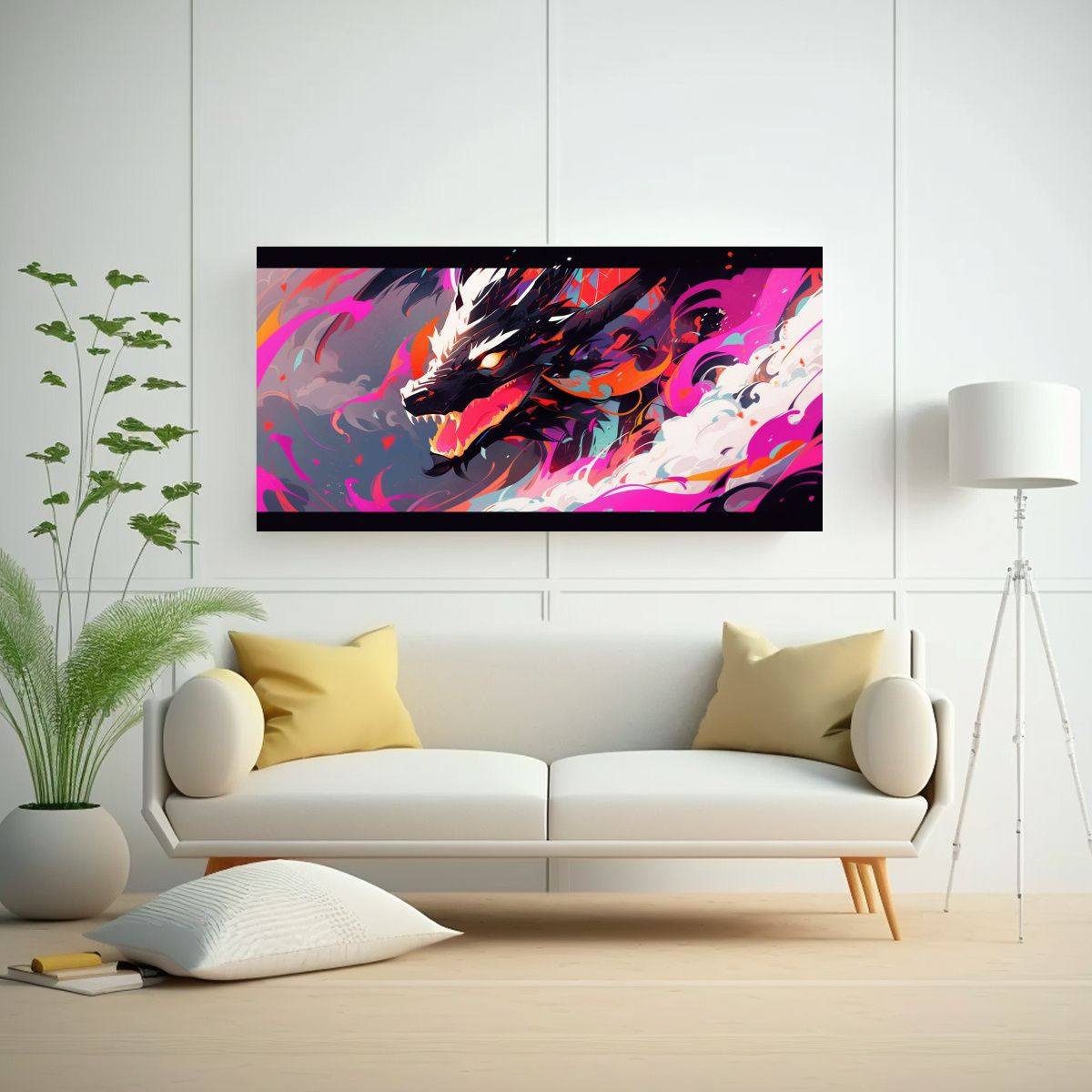 GENERICO - Pinturas Decorativas De Dragón Vibrantes En 80x40 Cm