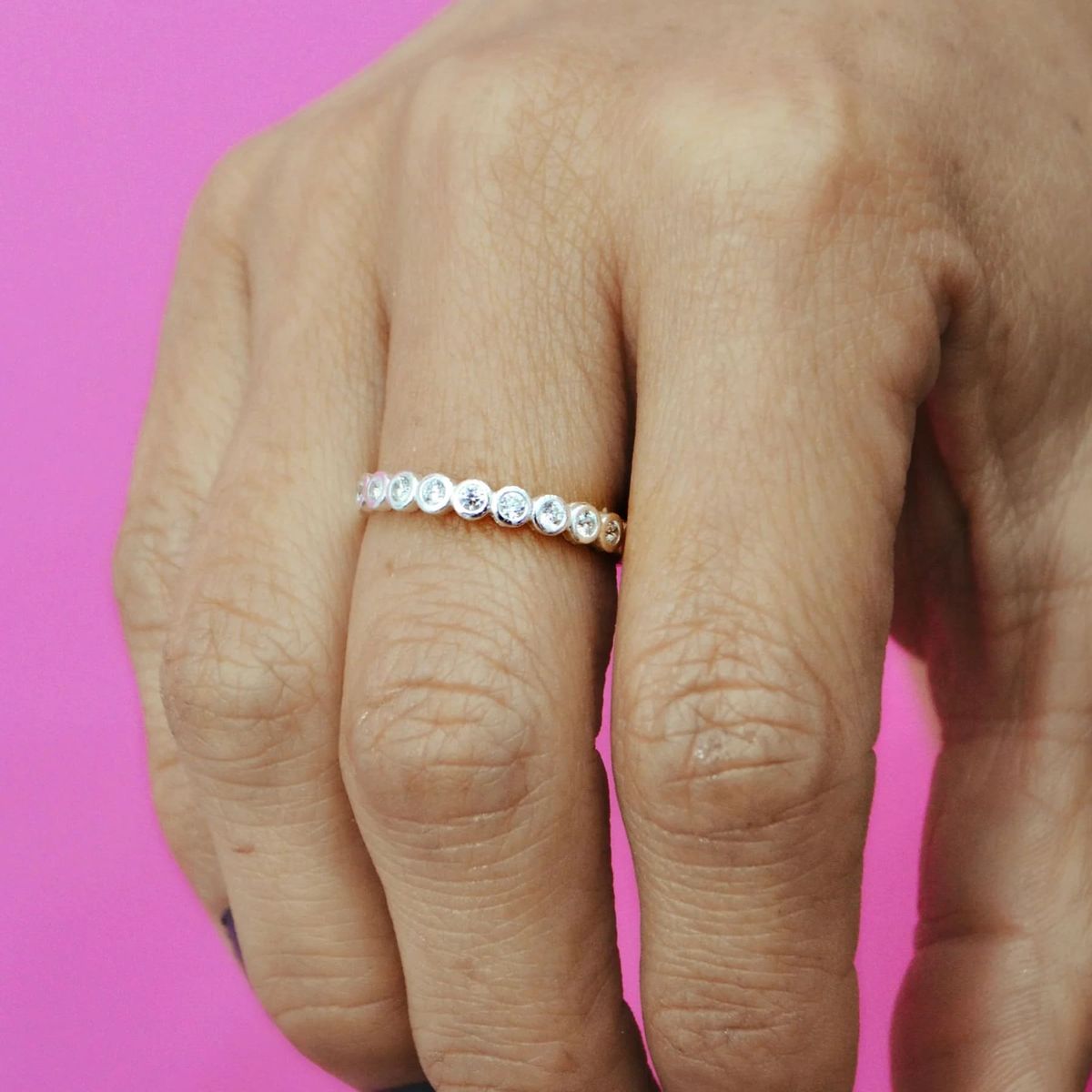 GOIA - Anillo para Mujer Círculos Silver 3.0