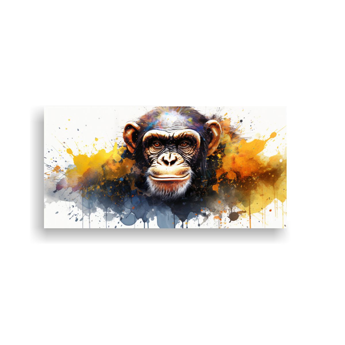 GENERICO - Pintura Estética De Chimpancé En Acuarela 100x50 Cm