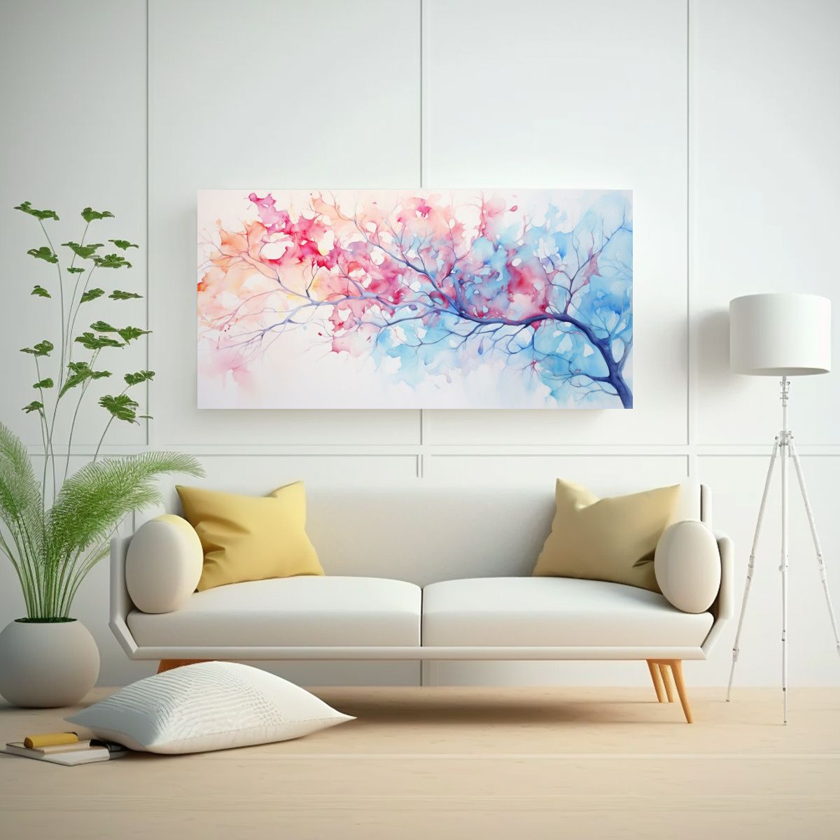 GENERICO - Cuadro Abstracto Estética Al árbol De Higuera 60x30 Cm