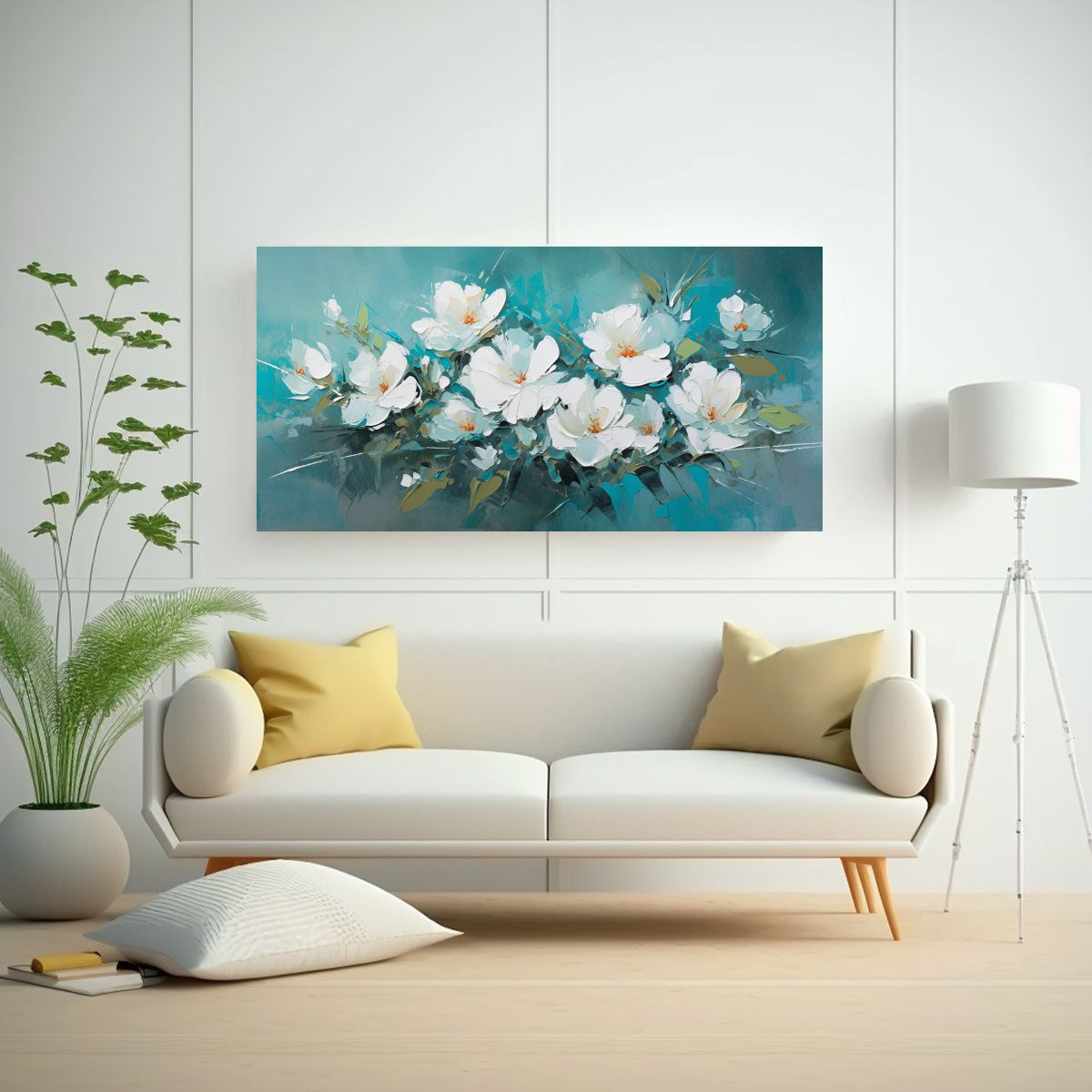 GENERICO - Tela En Bastidor Movimiento Para Oficina Pintura 60x30 Cm