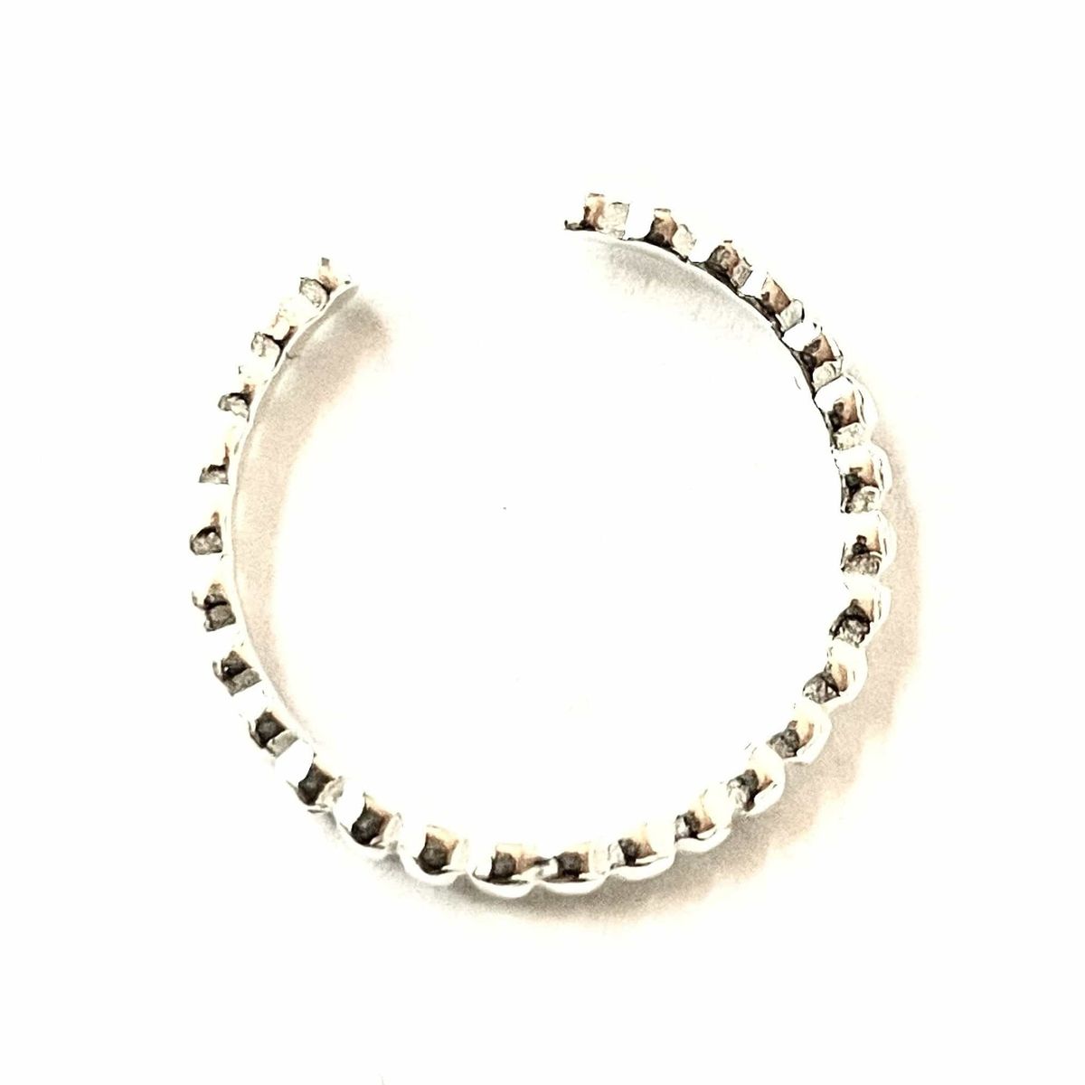 GOIA - Anillo Unisex Midi Pelotitas Ajustable Plata