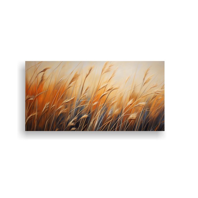 GENERICO - Pintura Abstracta De Cañas De Juncos En Estilo 60x30 Cm
