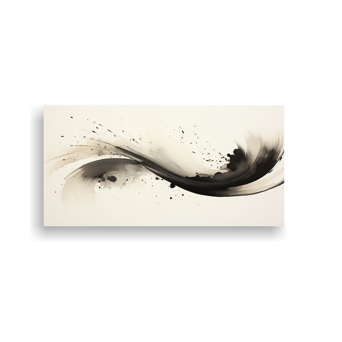 GENERICO - Cuadro De Arte Zen En Tinta En La Quietud 100x50 Cm