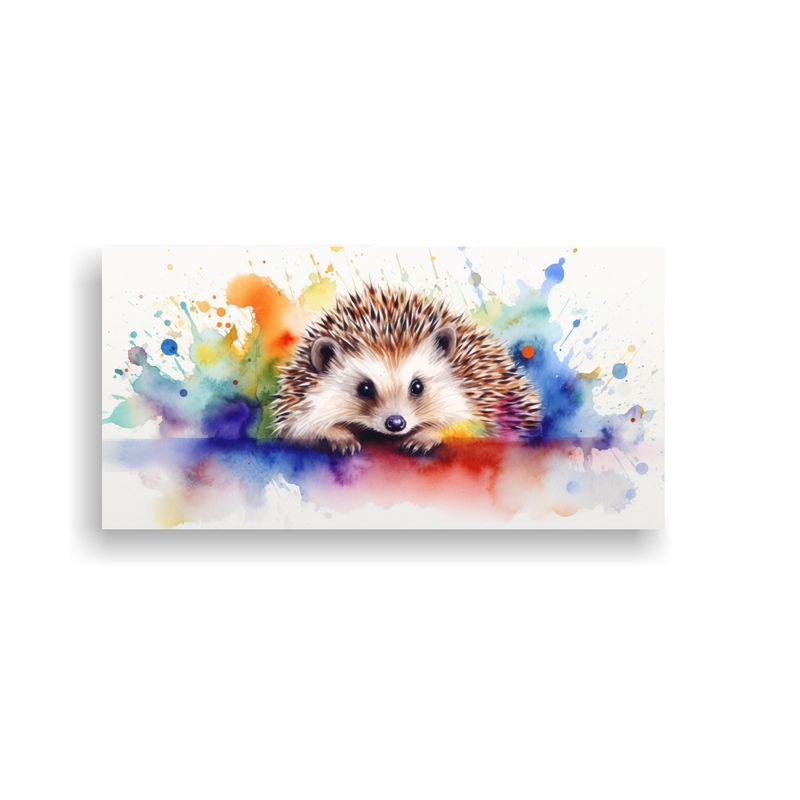 GENERICO - Cuadro Acuarela Hedgehog Alegre Estilo Pintura 80x40 Cm