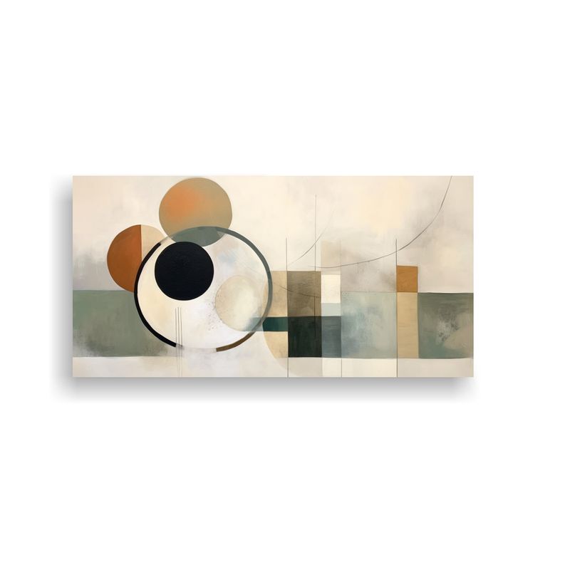 GENERICO - Pinturas Abstractas De Composición Dinámica 100x50 Cm