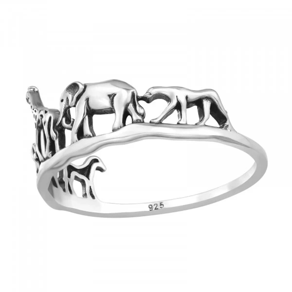 GOIA - Anillo Mujer Zoo Animales Plata