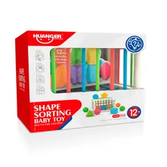 HUANGER - Rectángulo de Encaje y Sensorial Montessori 13 Piezas -